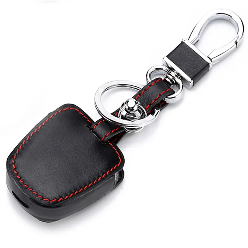 Кожаный чехол для автомобильного ключа с 2 кнопками Peugeot 107 207 307 407 206 306 406 гладкий