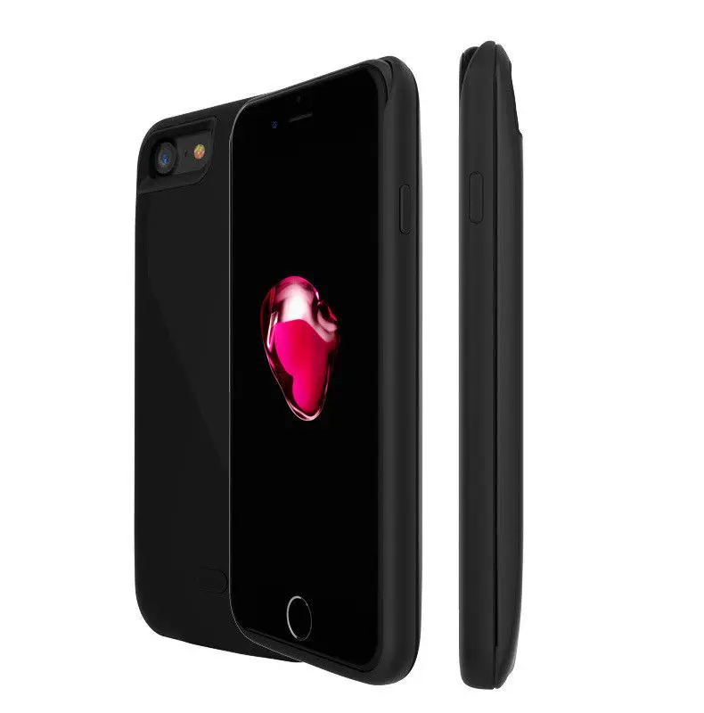 2 шт х Черный Мощность банк Батарея чехол для iPhone 6 S 7 8plus X/Thin1.2CM Thick1.7CM|Чехлы с