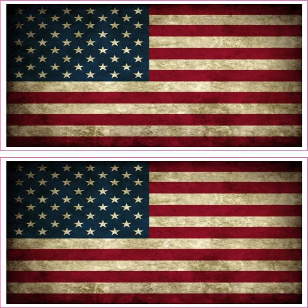 2 шт. тонкие виниловые Красные линии с американским флагом|Наклейки на