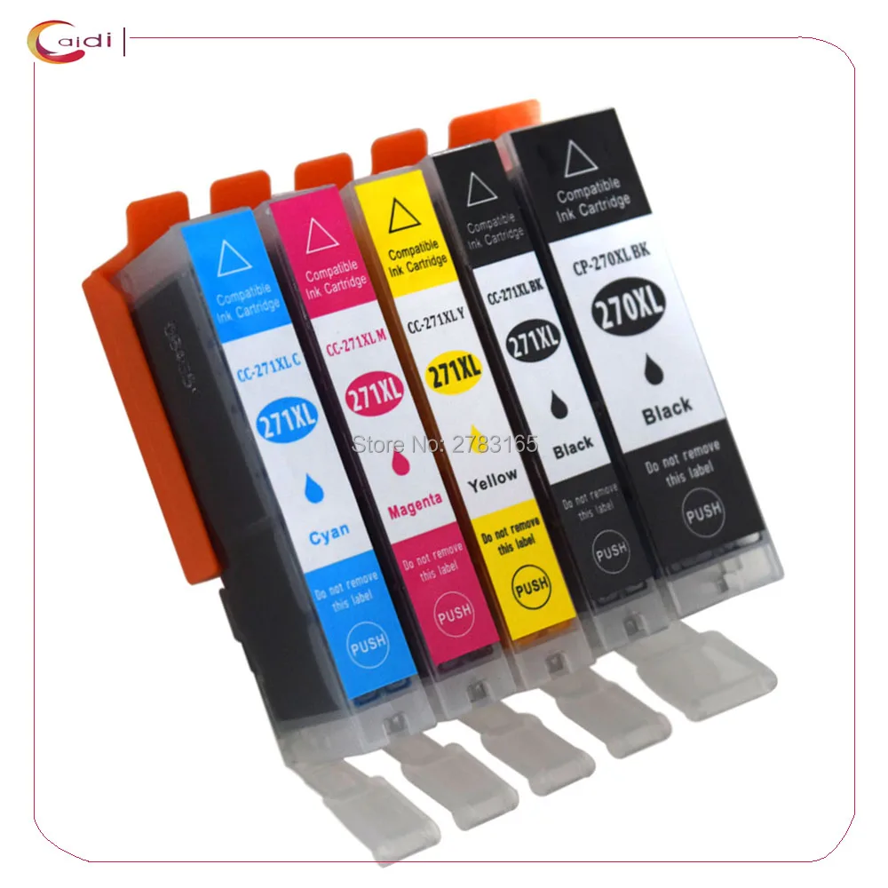 

5Pack Compatible PGI-270BK C LI-271 ink cartridge for canon PIXMA MG5720 MG5721 MG5722 MG8620 MG8621 MG8622 Printer