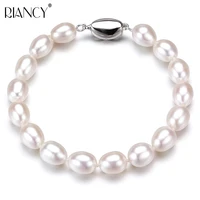 classic charm bracelet pearl jewelry fashion white natural freshwater pearl bracelets jewelry for women gift