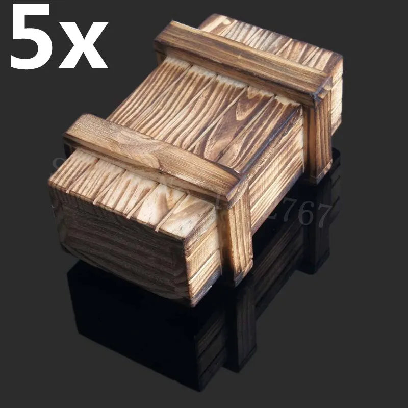 

5pieces RC Rock Crawler 1/10 Decor Accessories Wooden Box Decorative For 1/10 Scale Models Axial SCX10 D90 Tamiya Wraith RC Car
