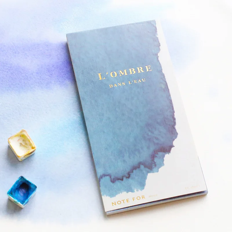 Пачка 30 лист свежей акварели градация вода отражение цвет кусок затенение коллаж