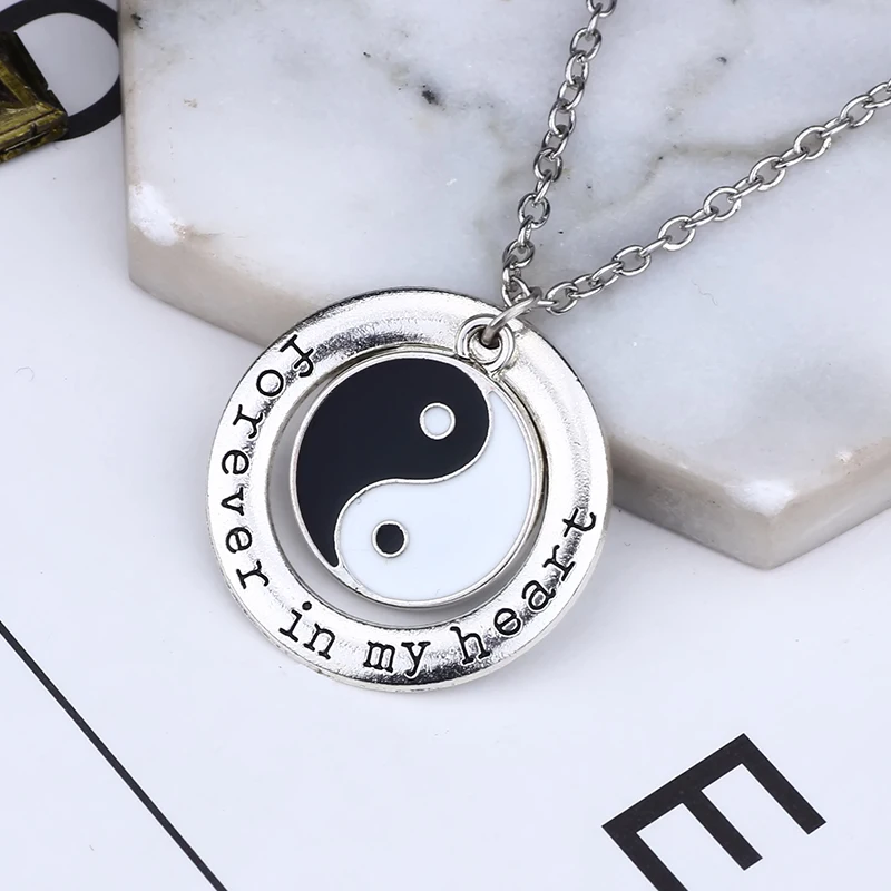 2019 ювелирные изделия для лучших друзей Yin Yang кулон Тай Чи ожерелья Love Forever In My Heart