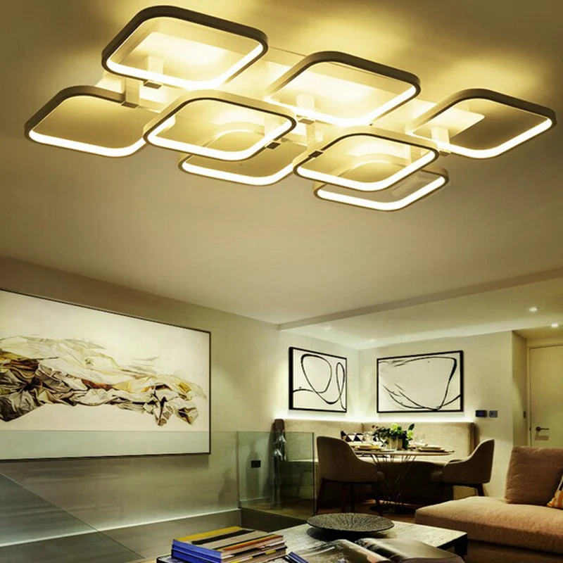 Потолочные светильники для гостиной спальни акрила современные квадратные