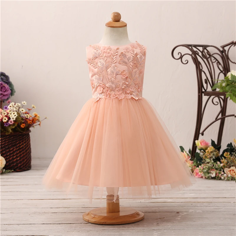 Платье Персиковое с цветочным принтом для девочек Forevergracedress Новое поступление 2019