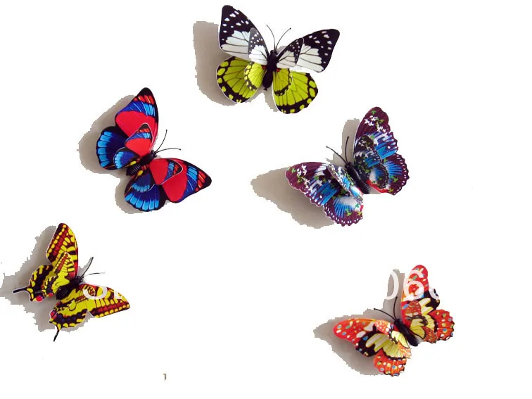 Горячая и оптовая продажа Бесплатная доставка 48 шт 3D наклейки на стену бабочка