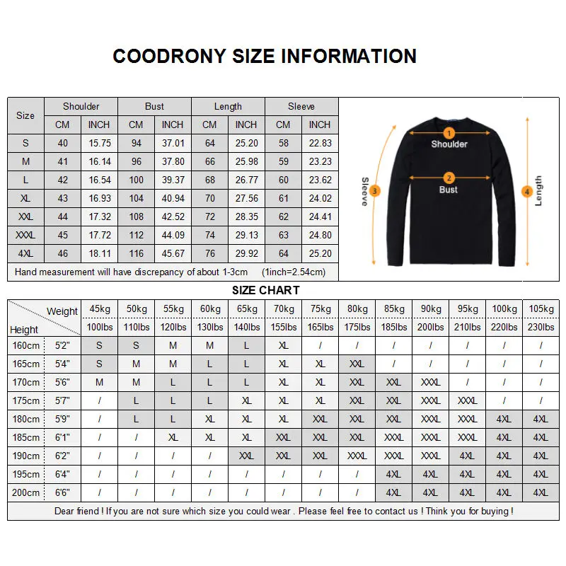 COODRONY футболка мужская одежда 2018 осень новое поступление с длинным рукавом