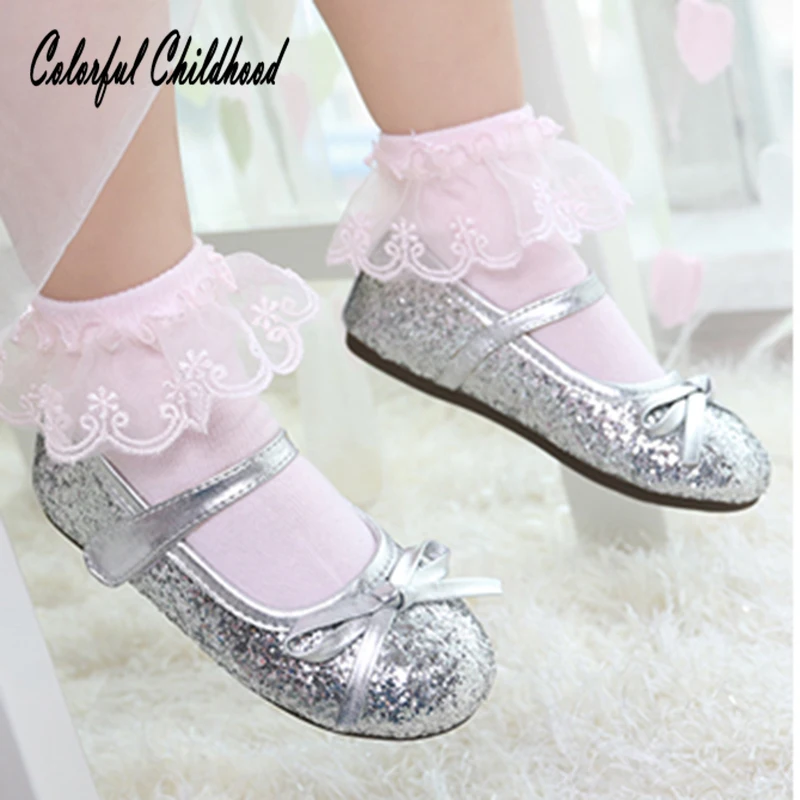 

Baby Socks Christening Party For Newborn Girls pink/white Frilly Princess Calcetines lace Bow-knot socks girls Bebe