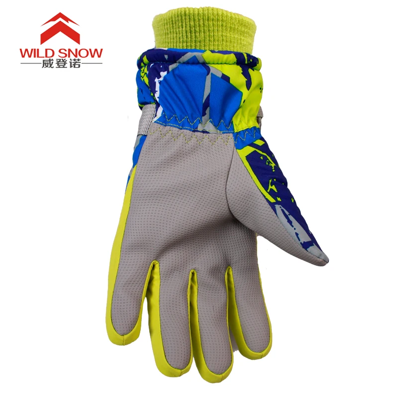 Детские лыжные перчатки WILD SNOW для катания на сноуборде зимние водонепроницаемые