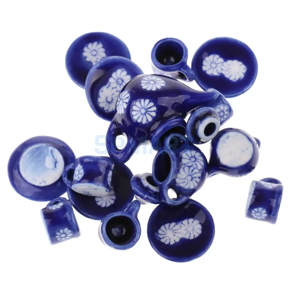 15 шт. цветочные хризантемы керамический чайник чашка блюдце набор чайных