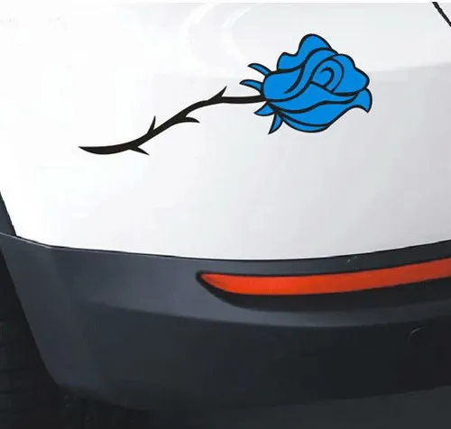 Автомобильные наклейки синего цвета с изображением роз графика фар навес для