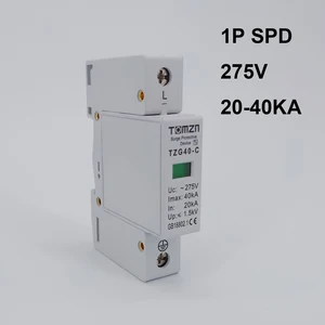 Устройство защиты дома от скачков напряжения AC SPD 1P 20KA  40KA 275V