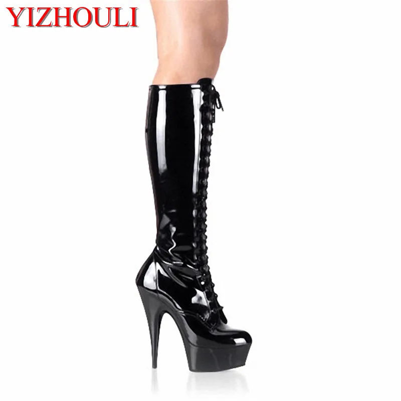 Hot sell female boots,  new pink super fine high heel women's shoes, 15CM pole dancing tall Dance Shoes