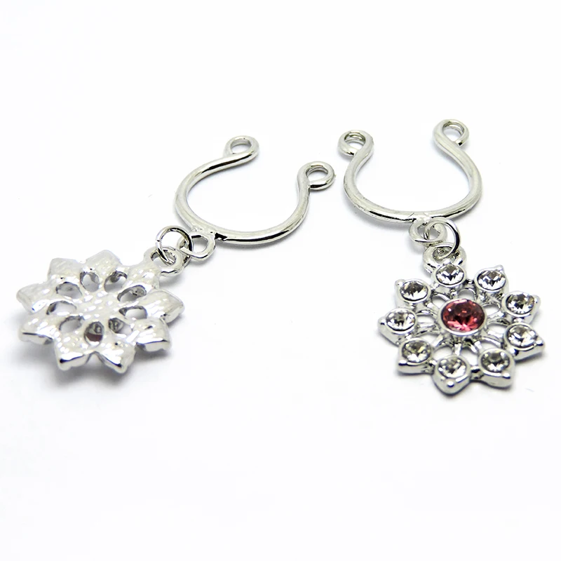 1 пара блестящих розовых кристаллов сексуальные не ПРОКАЛЫВАЮЩИЕ соски пирсинг