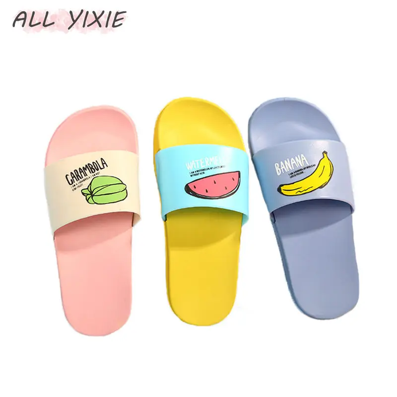 Женские шлепанцы модные летние милые повседневные без шнуровки с фруктами