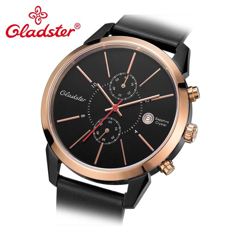 Роскошные наручные часы Gladster Japan MIYOTA OS11 с хронографом повседневные модные