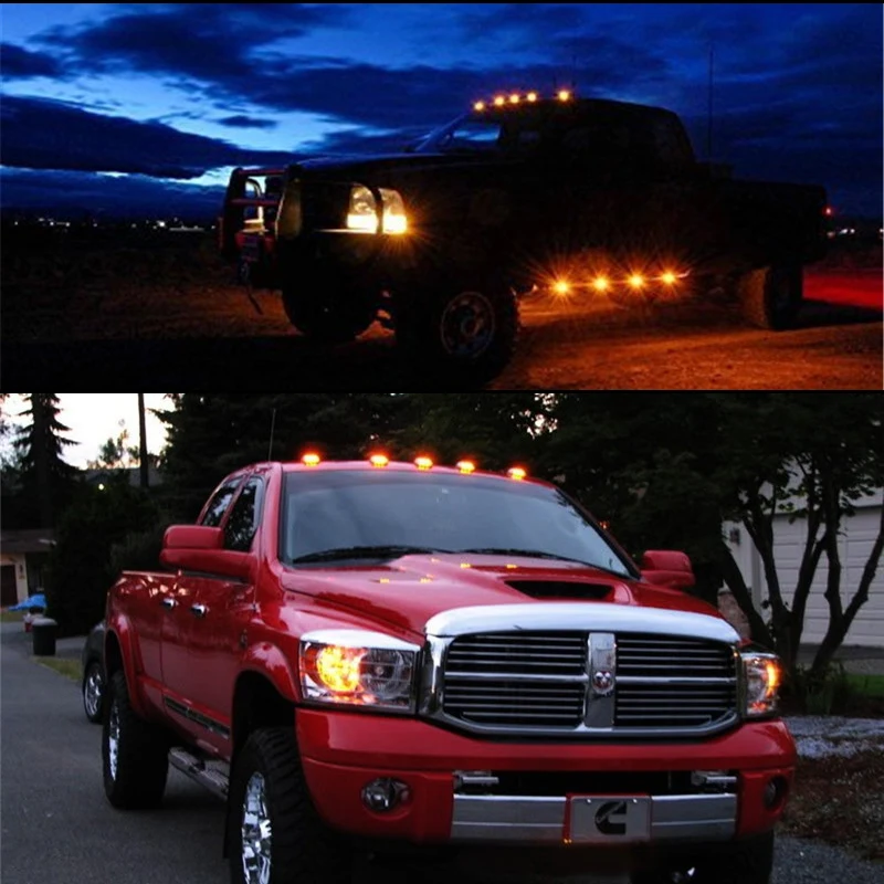 5 шт. Янтарный светодиодный фонарь на крыше кабины для Chevrolet Dodge GMC Ford ram Nissan Toyota Trucks, набор из 5 элементов, светильник на крыше