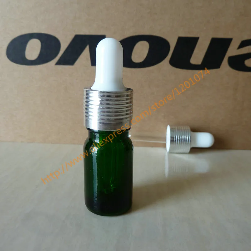 5 мл прозрачная/синяя/зеленая/коричневая блестящая стеклянная бутылка с