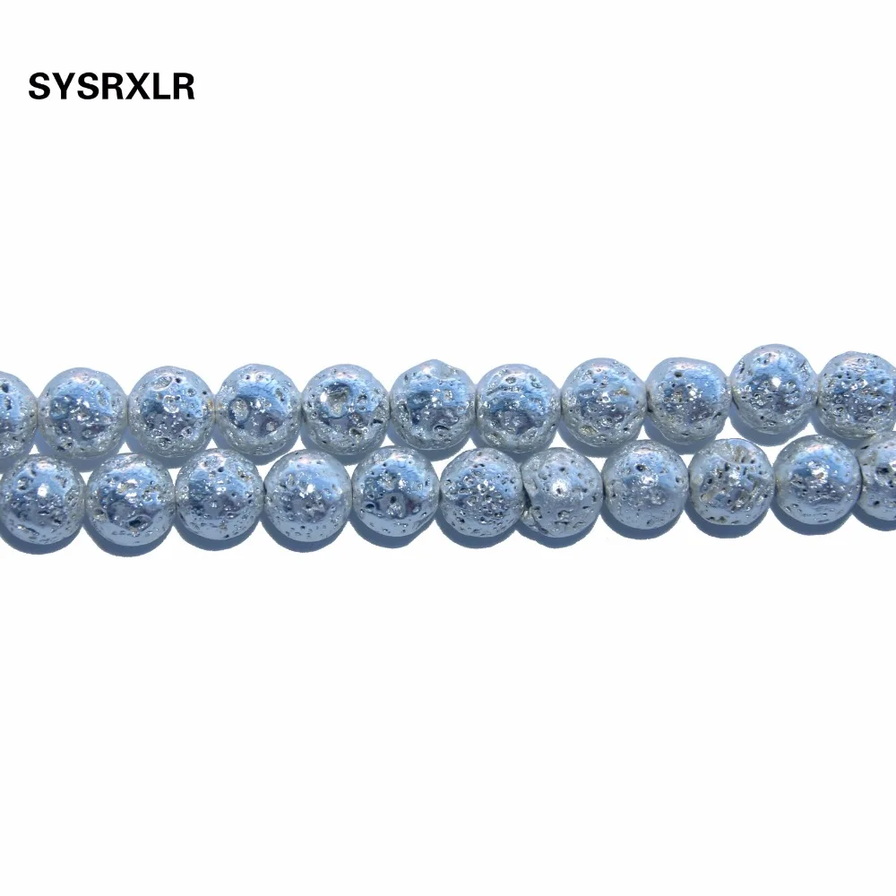 Круглые шарики из натуральной лавы гальванизированные для самостоятельного