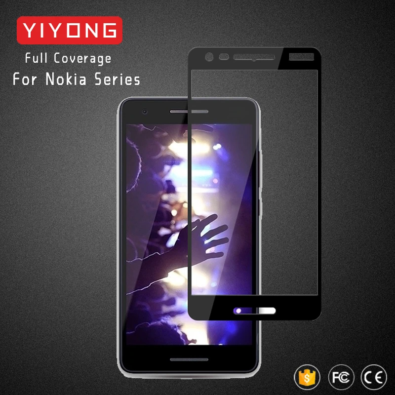 25 шт./лот YIYONG полное покрытие для Nokia 3 5 7 8 6 2018 Защитная пленка экрана из