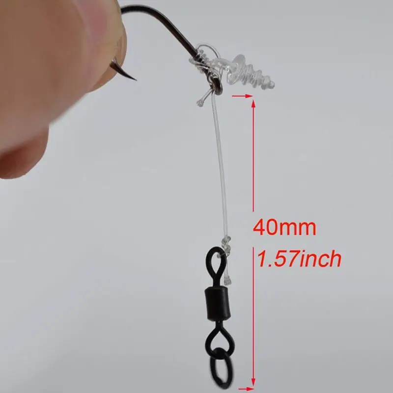 5 шт. рыболовный крючок анти линия прозрачной снасти ловли карпа готов установки