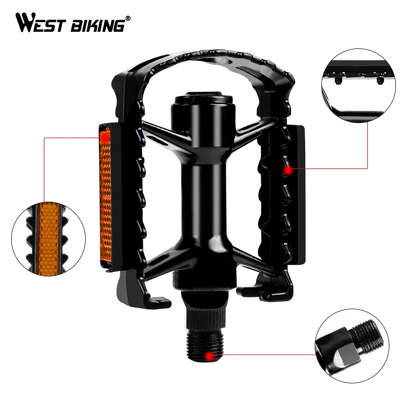 WEST BIKING велосипедные педали из алюминиевого сплава ультралегкие