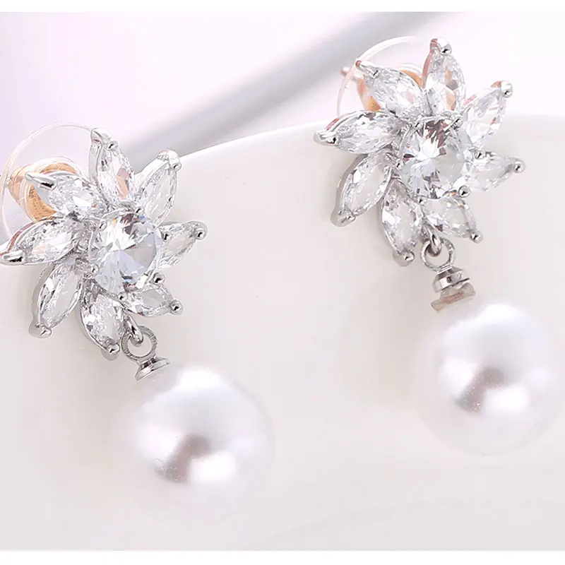 Manxiuni горячая Распродажа серебряного цвета искрящие серьги для женщин роскошный