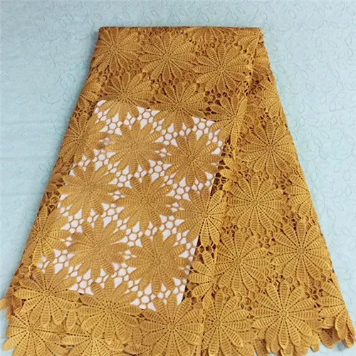 2017 НОВЫЙ Высокое Качество Африки растворимые в воде кружева ЗОЛОТЫЕ Кружева