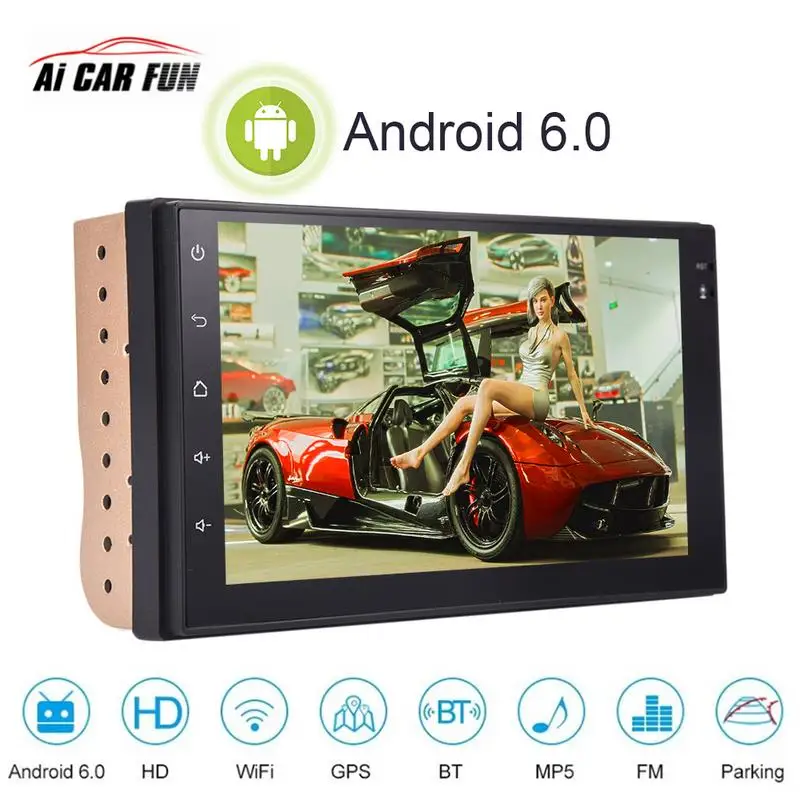 Универсальная Автомобильная Мультимедийная система 7 дюймов Android 6 0