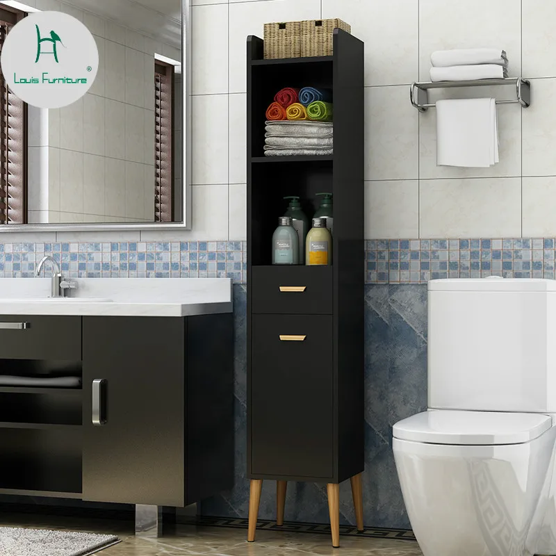 Шкафчик для хранения в ванной комнате Луи узкий угловой шкафчик