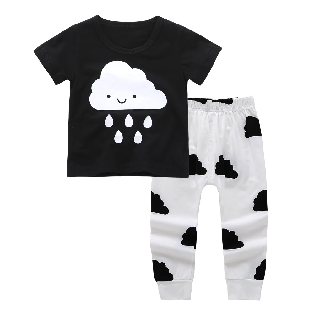 Модная одежда для маленьких мальчиков 2020 футболка с коротким рукавом + брюки 2