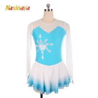 figure skating dress customized competition ice skating skirt for girl women kids gymnastics performance simple gradient color