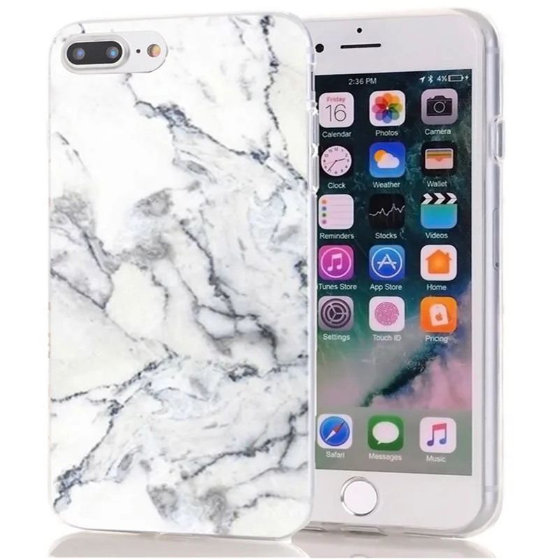 ТПУ Роскошный для iPhone 7 8 Plus 6 S/6 Мягкий чехол дизайн мраморная Галактика X XS XR Max