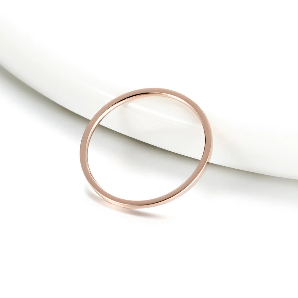 Женские Классические кольца 2 шт. 1 мм широкие из нержавеющей стали размеры US 5