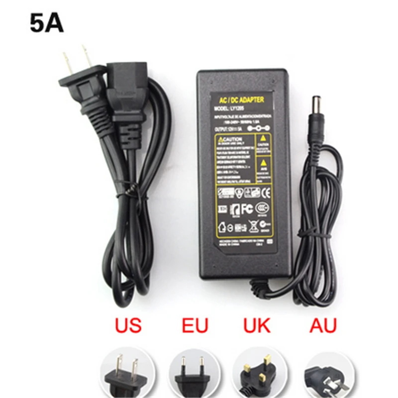 Универсальный адаптер питания 12 в пост. Тока со светодиодным индикатором