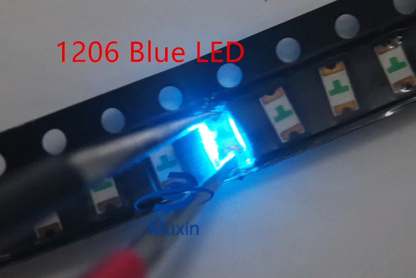 1206 SMD светодиодный синий светоизлучающий диод 100 шт./лот | Лампы и освещение