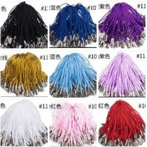 10 Mixed Colors 100 шт(10 цветов) DIY Ювелирные изделия мобильный шнурок для сотового телефона шнур ремешок с кольцом очаровательный Кристал значок-подвеска украшения Аксессуары - Цвет: 10 Mixed Colors