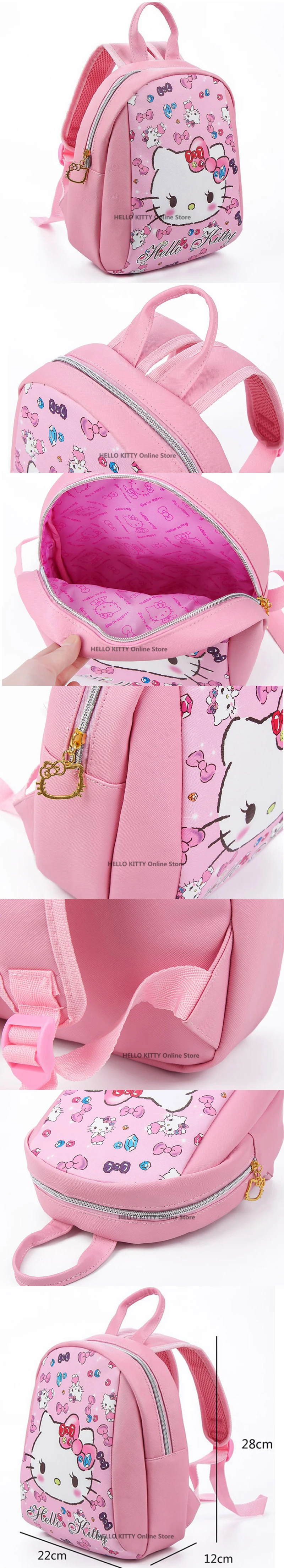 Kawaii hello kitty мультфильм розовый плюшевый рюкзак прекрасный кот дети 3D Сумка Дети школьный для девочек маленькие дети подарки хорошее качество