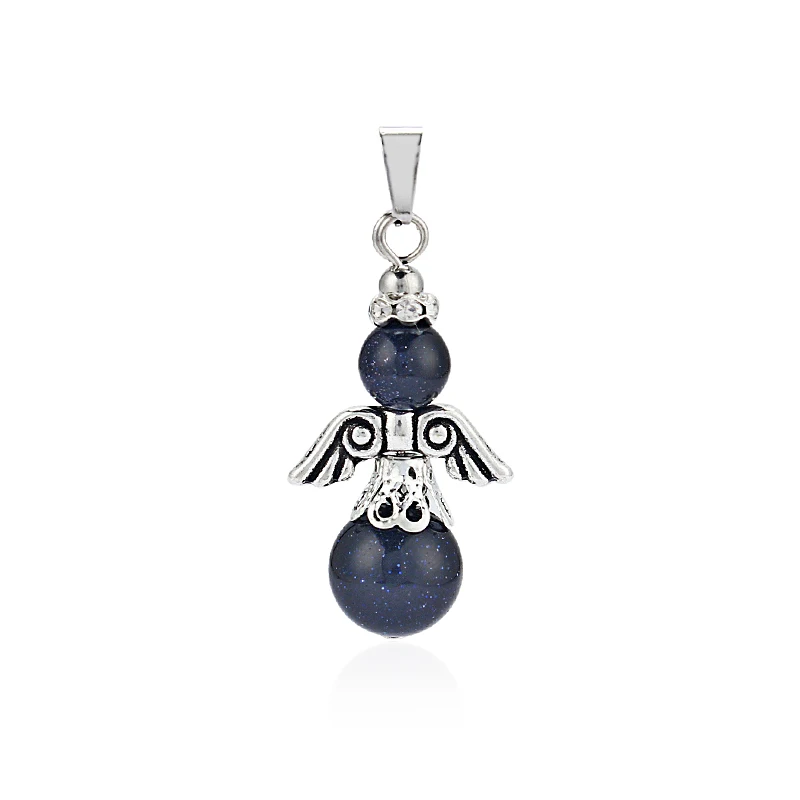 2 шт. двойные подвески из натурального камня для Крылья ангела серег ожерелий