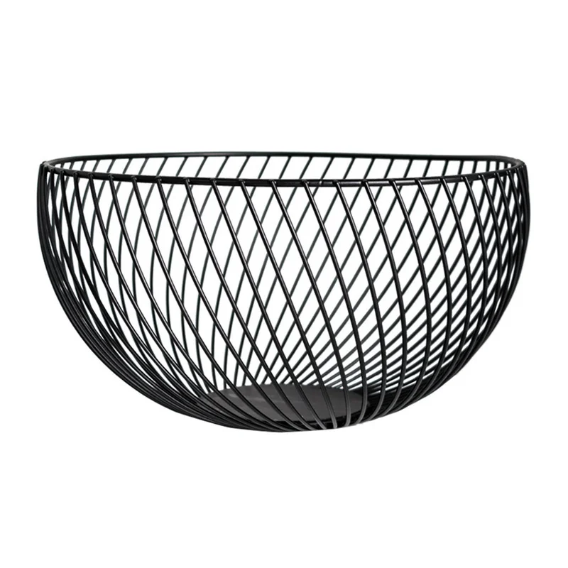 Nordic Creative Minimalist Fruit Basket Living Room Creative Fruit Drain Basket Home Iron Fruit Bowl Storage Basket