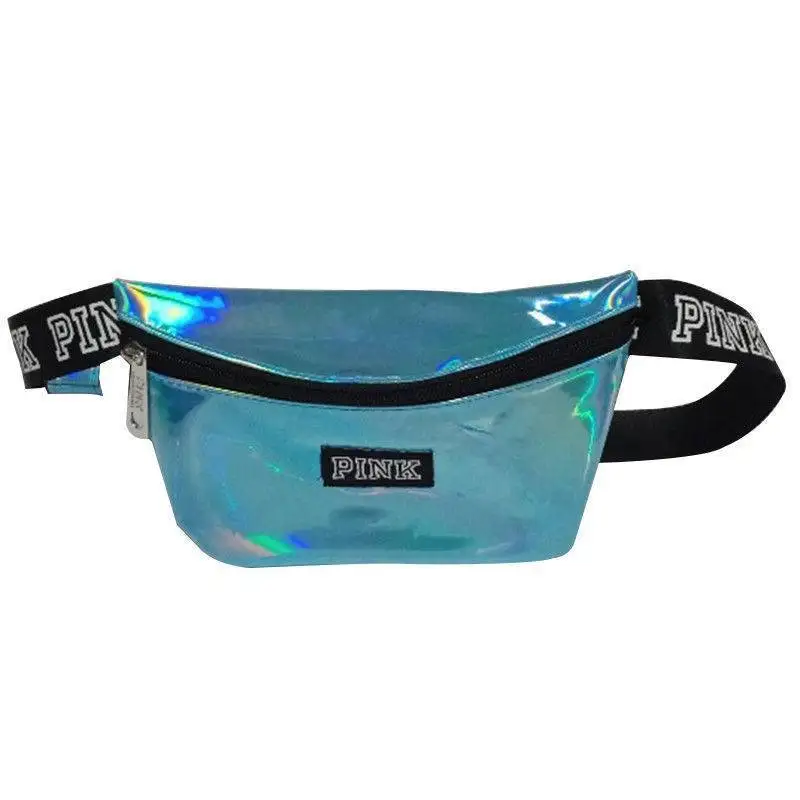 Синий Люксовый бренд для женщин s Fanny Pack блестящая кожа плюшевый пояс талии бум Сумка карман для телефона Женская поясная сумка - Цвет: Синий