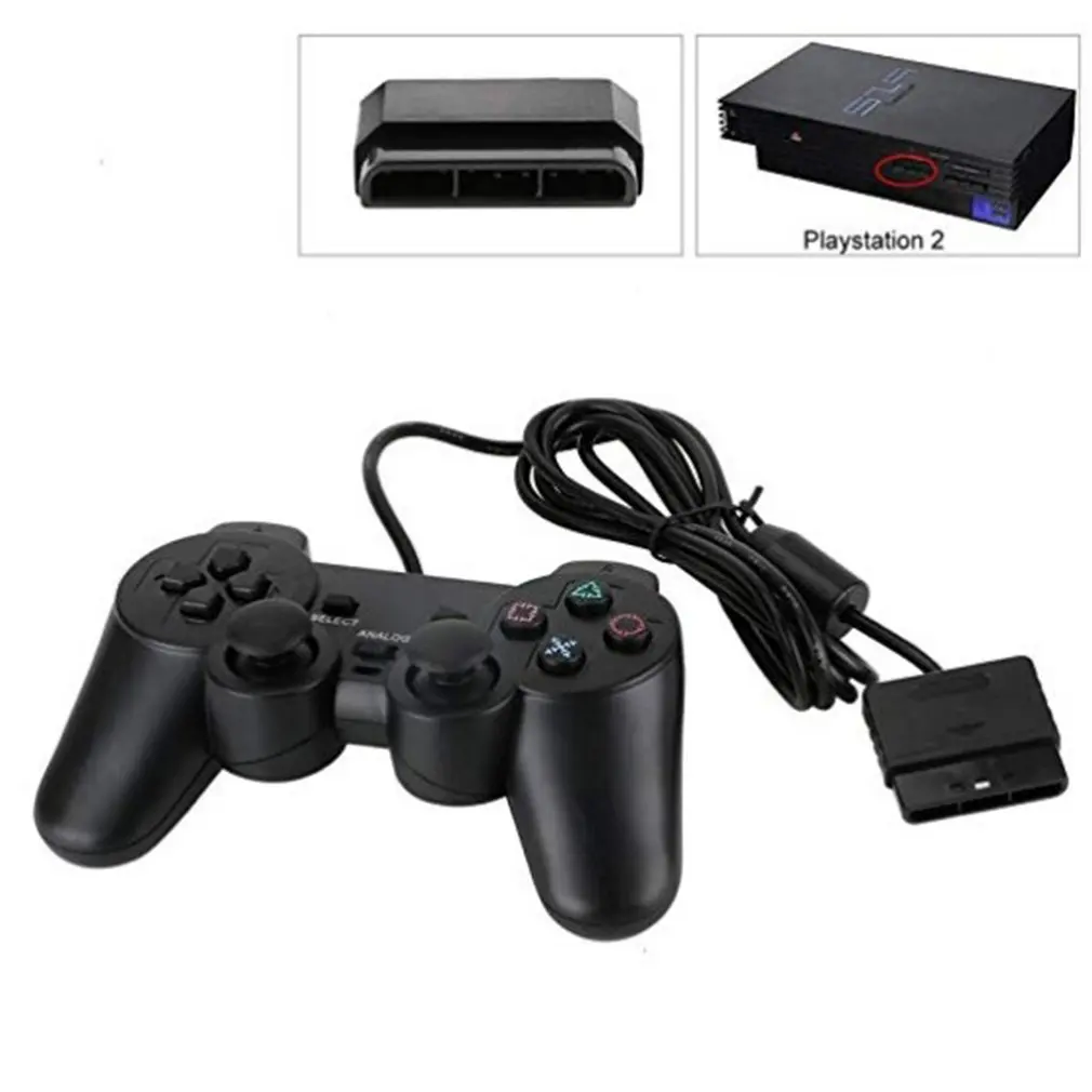 Проводной геймпад для sony PS2 контроллер для Mando PS2/PS2 джойстик для plasystation 2 полное колебание Shock Joypad проводной контроллер