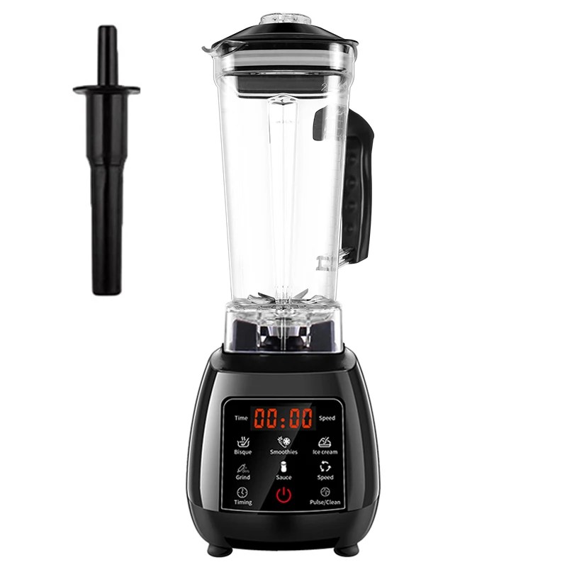 Цифровой 3HP BPA FREE 2L автоматический тачпад профессиональный блендер, миксер, соковыжималка, мощный кухонный комбайн, фруктовые смузи - Цвет: BLACK Standard