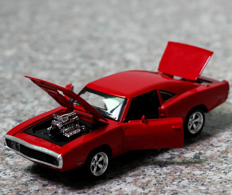 Red Игрушечные машинки из сплава Dodge charger 1:32 Сплав модель автомобиля четыре двери открытый mustang GT детская Игрушечная машина металлические модели - Цвет: Red