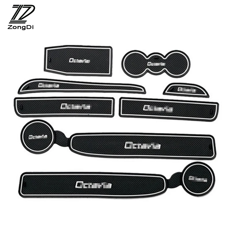 

ZD 8 шт. для Skoda Octavia A7 A5 2 аксессуары 2007 2008 2010 2011 2012 2013 2014 2015 2016 2017 коврик для автомобильной чашки дверные ворота Слот коврик