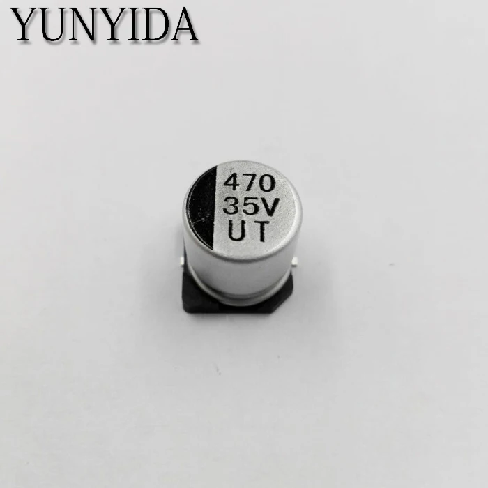 ; набор из 10 шт. SMD 10V 16 V, алюминиевая крышка, 25В 35В с алюминиевой крышкой, 50В 100 мкФ 220 мкФ 150 мкФ 220 мкФ 330 мкФ 470 мкФ 1000 мкФ SMD Алюминий электролитический конденсатор с алюминиевой крышкой