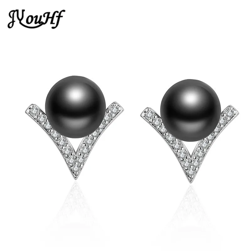 Женские серьги-гвоздики с жемчугом V-образной формы | Украшения и аксессуары