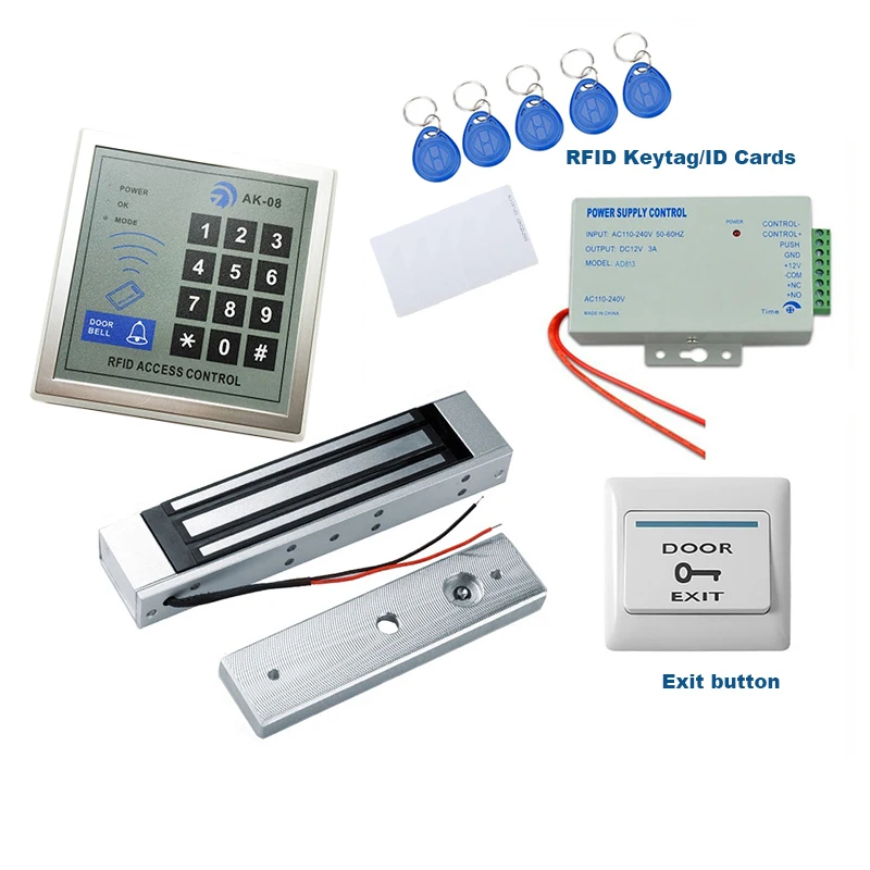 RFID система с магнитным замком 180 кг 12 В|rfid controller|kit kitskeypad rfid |