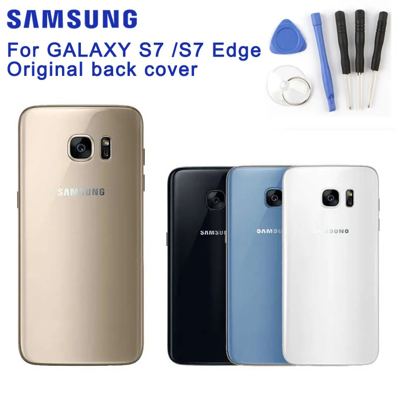 Чехол для задней батареи samsung, задняя крышка для samsung GALAXY S7 Edge, G9350, S7, G9300, задняя крышка для батареи, стеклянный корпус